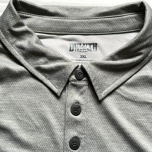 Duluth Trading Company Mens 3XL Polyester Blend Gray Shirt with Zipper Pocket